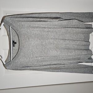 Valette Gray Long Sleeve Top Sweater Tunicl Acrylic Wool Blend Oversized Size L